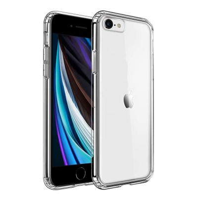 China Newest High Quality Ultra Clear Acrylic Hybrid Transparent Hard Case Back Cover TPU Phone Case For iPhone SE 2020 for sale