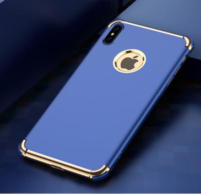 China Shockproof Plated Shockproof Back Case For iPhone X 3 in 1 TPU PC Phone Cover For iPhone X for sale