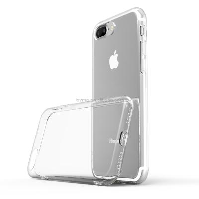 China With Dust Plug Premium Transparent Soft TPU Back Cover Bumper Case For Apple iPhone 7 Plus for sale