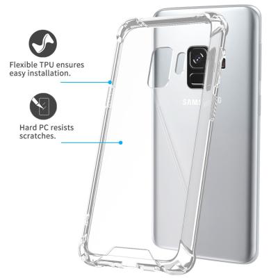 China High Clear Protective PC TPU Shockproof Case For Samsung Galaxy S9, Transparent PC Back Cover Phone Case For Samsung S9 for sale