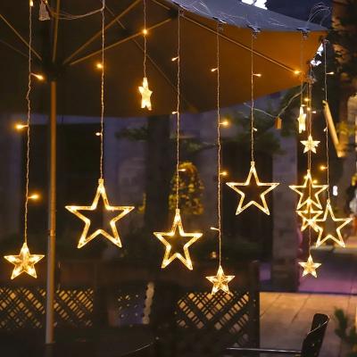 China Garden environmental protection solar led lantern star lantern curtain lanterns are full of stars and moon for sale