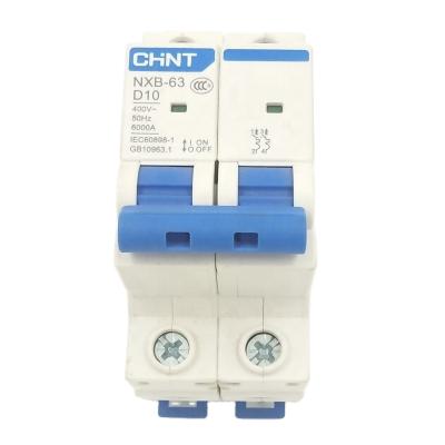 China Overload Chint MCB nxb-63 2 pole 1A-63A miniature circuit breaker for sale