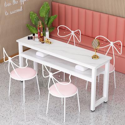 China New Durable Design Nail Salon Furniture Nail Spa Table With Chair For Sale for sale