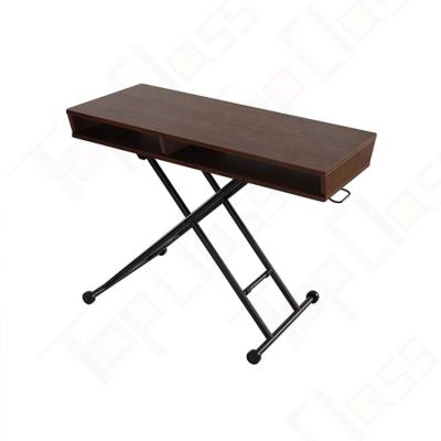 China Small Spaces Foldable Folding Computer Desks Rectangle Wooden Folding Dining Table For Home Office Furniture for sale