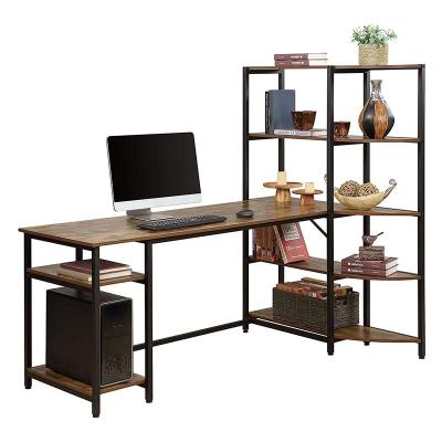 China KD Multi Function Home Office Dark Wood Brown Computer Table for sale