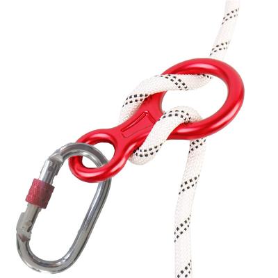 China High Strength CE Certified Aerial Work 8 Ring Rope Climbing Descender for sale