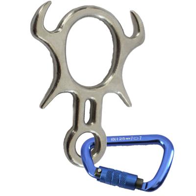 China Aerial Work High Load Bearing Mountaineering Equipment Stainless Steel Downward Climbing Equipment Horn 8 Shape Ring for sale