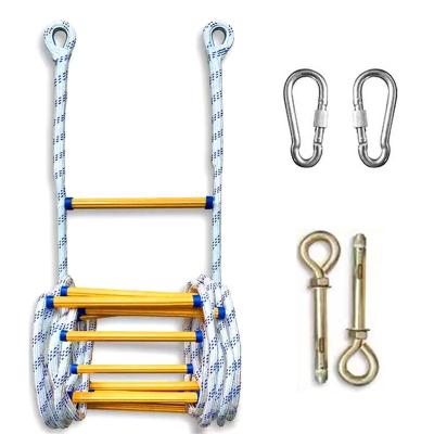 China Anti Slip Wear Resistant Resin Outdoor Climbing Fire Safety Escape High Rise Rope Ladder for sale