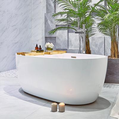 China New Eco-friendly Design Material Hotel Sanitary Ware Continue Bath Warm White Water Oval Soak Freestanding Bathtub for sale