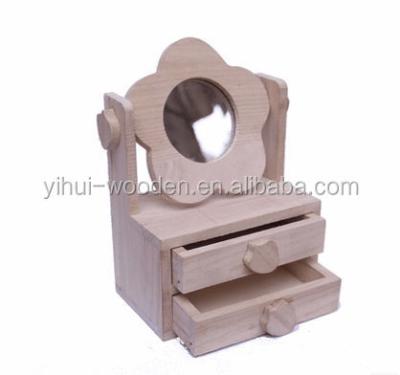 China storage E-Co friendly wooden mirror box /make up wooden mirror box for sale