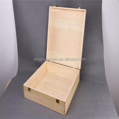 China Handmade unfinished wooden tea packing box, wooden tea gift box for sale