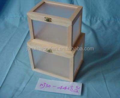 China 2016 Wooden Box Handmade Glass Side Wooden Box for sale