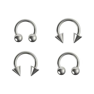 China Promotional Classic U Shaped Body Ring Hiphop Stainless Steel Jewelry Stainless Steel Nose Stud Piercing Ring for sale