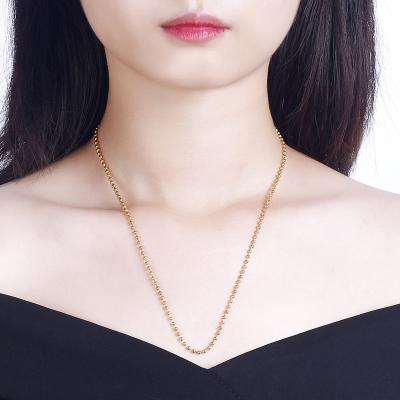 China High Quality Stainless Steel Chain Necklace 18k Personalized Ball Chain Necklace 18k Gold Bare Chain Titanium Steel Necklace for sale