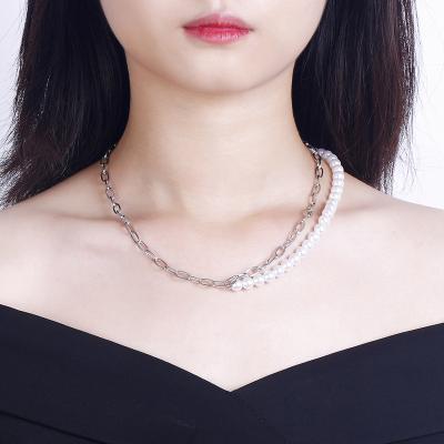 China 2022 high quality new design titanium steel necklace premium temperament bead chain necklace for sale