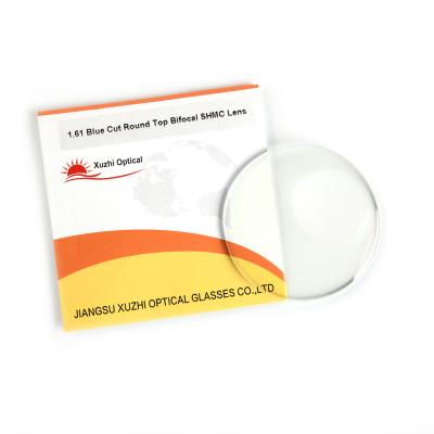 China Hot New Products Blue Light Lens 1.61 Bifocal Blue Cut Round Cover Bifocal Lens for sale