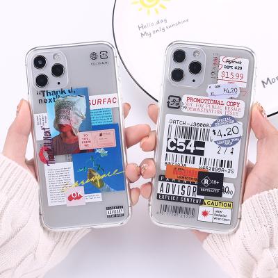 China Anti-fall street fashion statue art print pattern cell phone case clear tpu case for iPhone 11 7 8 12 pro max plus for sale