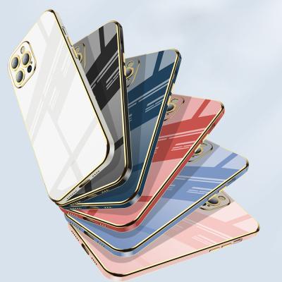 China New Plating TPU Anti-drop Mobile Phone Case Soft Lens Inclusive Anti-drop Shell For iPhone 12 Pro Max for sale