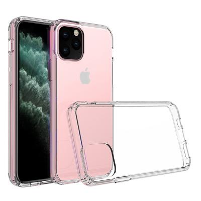 China Anti-fall transparent hard back with soft edges protection shockproof case for iPhone 11 pro 12 pro for sale