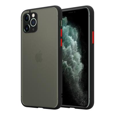 China Anti-drop Anti-fingerprint Silky Translucent Matte PC TPU Frosted Case For iPhone 11 Pro Max for sale