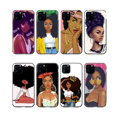 China Cool Magic Black Girl Anti-drop UV Printing Phone Case, Slim Soft Matte TPU Case For iPhone 11 X Xs Xr 7 8 plus 12 pro for sale