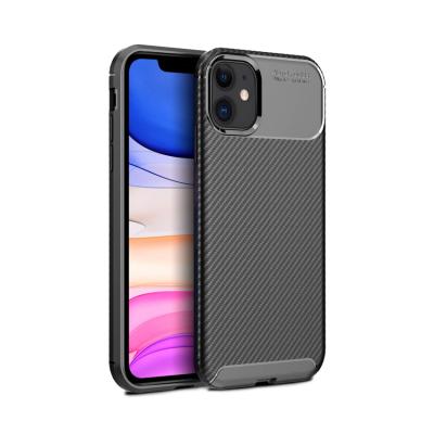 China Anti-drop Matte Case For iPhone 12 Carbon, Carbon Fiber Stylish Grain TPU Soft Rubber Phone Cover For iPhone 11 12 Pro X Max Xs Xr 7 8 for sale