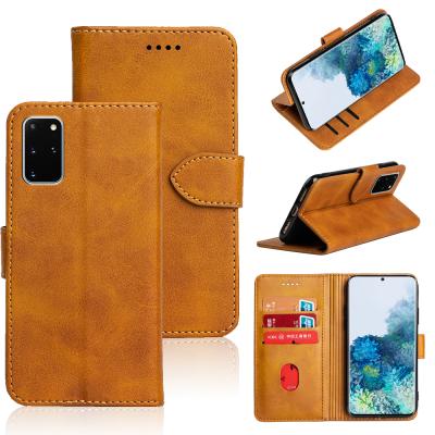 China Anti-fall Wallet Flip Card Slot Mobile Phone Leather Filter Mount For Samsung S20 Plus for sale