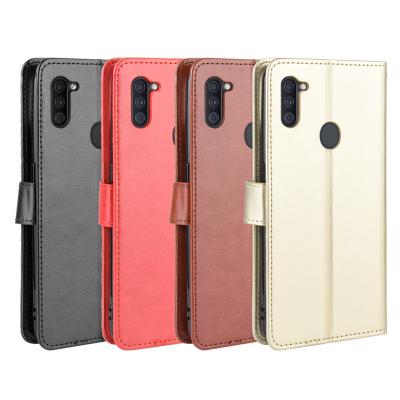 China Luxury Shockproof PU Leather Flip Folio Magnet Wallet Phone Case For Samsung A11 A21 A01 for sale