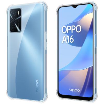 China Shockproof Crystal Clear Shockproof TPU Phone Case For OPPO A16 Fundas, Clear Air Corner Protector TPU Case For OPPO A16 for sale