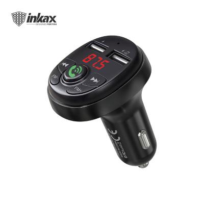 China Inkax CC-06 Car V5.0 Fm Stereo Wireless Charger Transmitter Inkax CC-06 Car Phone Music USB Kit Phone Music USB Radio Handsfree LED Display for sale