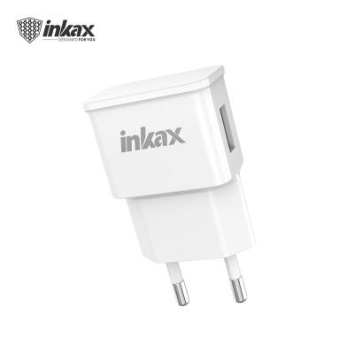 China Single Cell Phone Inkax CD-41 2.1A USB Charger EU Plug Portable Mobile Phone Travel Wall Charger Adapter Identify IC for sale