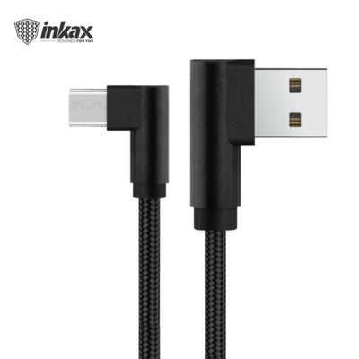 China MP3/MP4 Player Inkax Data Cable CK-32 Braided Wire USB Data Line For Game 2.1A 1M Elbow Metal Alloy Speed ​​Transmission And Charging Cable for sale