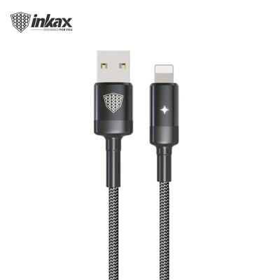 China 2020 New Hot Selling Inkax CK-109-IP 1M 2.4A USB Fast Charging Mobile Phone Cable With Indicator Light For iPhone Aluminum Alloy Connector for sale