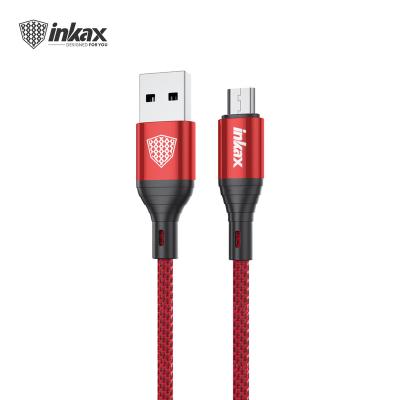 China MP3/MP4 Player 2020 New Hot Selling Inkax CK-104-MICRO 1M 2.1A USB Cable For Micro Braid Jacket Cotton Connector Aluminum Alloy Fill Cable for sale