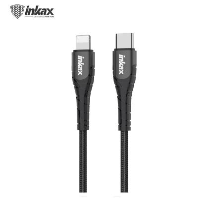 China 2020 New Hot Selling Mobile Phone Inkax CK-107 3A 1M Palladium 18W Fast Charging Cable For iPhone Aluminum Alloy Connector And Nylon Braid Jacket for sale