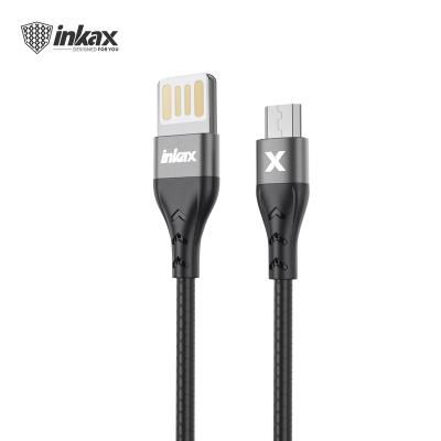 China 2020 MP3/MP4 Player New Arrival Inkax CK-95-MICRO 25CM Short 2.1A USB Cable For MicroTPE Jacket With Clip Storable Mini Portable Charging Cable for sale