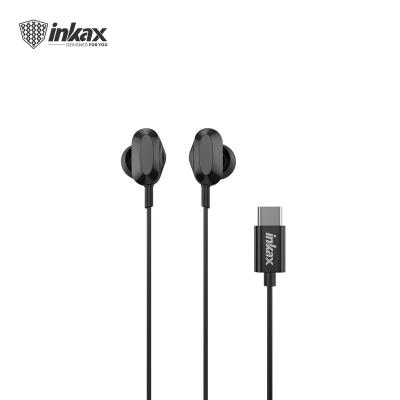 China In-ear Inkax EP-15-TYPE C USB-TYPE-C Wired Earphone In-Ear Extra Bass Sports Headphones With Microphone For Analog Signal Mobile for sale