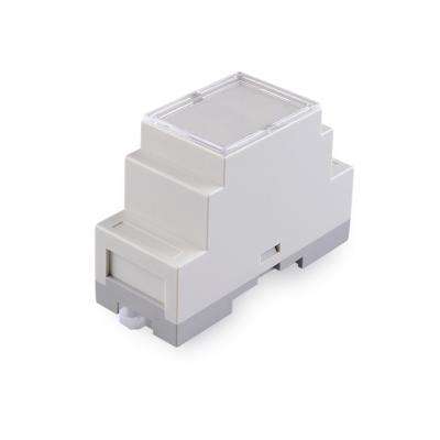 China 87*60*36mm Industrial Plastic Control Shell DIY Electronics Case Sample Box PLC Box Din Rail Plastic Box for sale