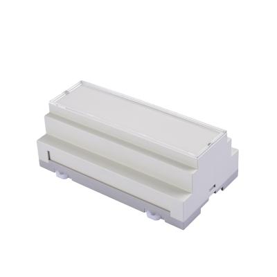 China Industrial Rail Enclosure Rail Din Control Shell ABS Plastic Boxes For Electronic Projects Circuit Housing Junction Box 158*87*60mm for sale