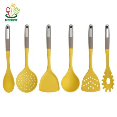 China Kitchen Viable Heat Resistant Silicone Cooking Tools Silica Gel Kitchen Utensils Kitchen Unit Spoon Spatula for sale