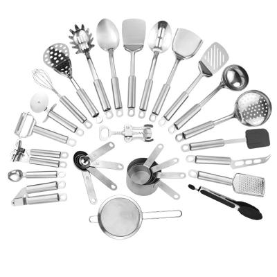 China Sustainable Amazon 29-Piece Stainless Steel Kitchen Utensil Set Nonstick Cooking Tool Kit for sale