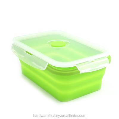 China Freshness Preservation BPA Free Collapsible Collapsible Containers Silicone Food Storage Containers Square Plastic Collapsible Storage Box for sale