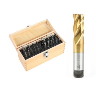 China Construction Machinery Low Price Hss Mills 20 Pcs Set 4 Flute End Mill Cutter for sale