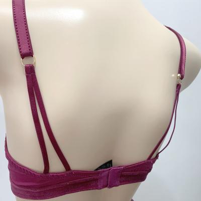 China High Quality Pump Set Lingerie Sexy Underwire Embroidery Underwear for sale