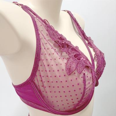 China Mesh Lace Embroidery Sexy Lingerie Pump Underwear Sexy Flared Underwire for sale