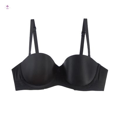 China Removable Bra Women's Ladies Underwear Plus Size Breathable Push Up Underwire Ladies Bra Girl Young 1/2 Big Cup F for sale