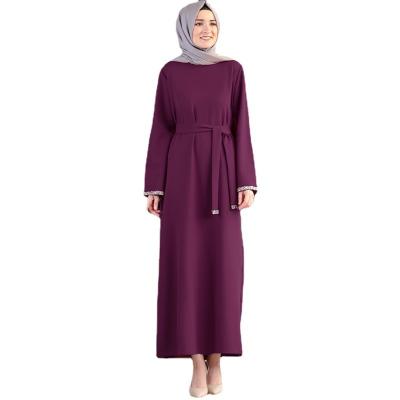 China Wholesale Traditional Polyester Abaya Kaftan Robe Plus Size Muslim Clothing Dubai Abaya Simple Muslim Modest Islamic Robes for sale