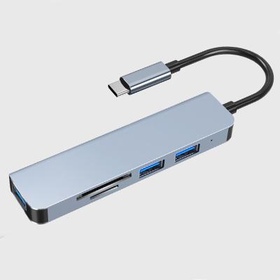 China USB C Device TYPE-C to 1*USB3.0+2*USB2.0 Multiuse Type C Adapter Hub with SD/TF CARD TYPE-C HUB3.0 for PC, Computer and the notebook for sale