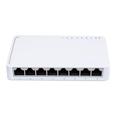 China LACP Tenda Giga Plastic Case Ethernet 8 Mini Left Switch 10/100/1000Mbps Unmanaged Gigabit Network Switch For IP Camera for sale