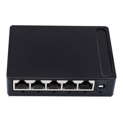 China IEEE 802.3x Plastic Case LAN 5 Port 10/100/1000M Gigabit Network Switch Standard Ethernet Giga Switch Hub 1.6G for sale